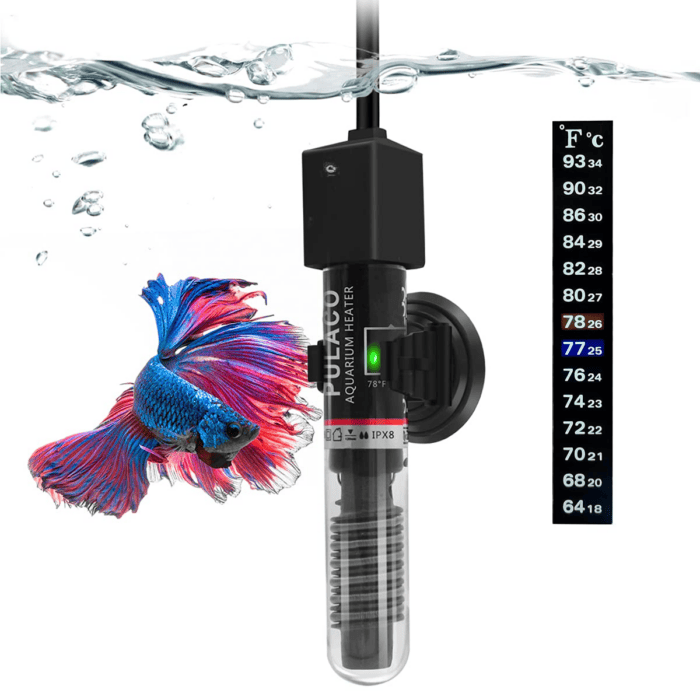 Small aquarium heater for nano tanks