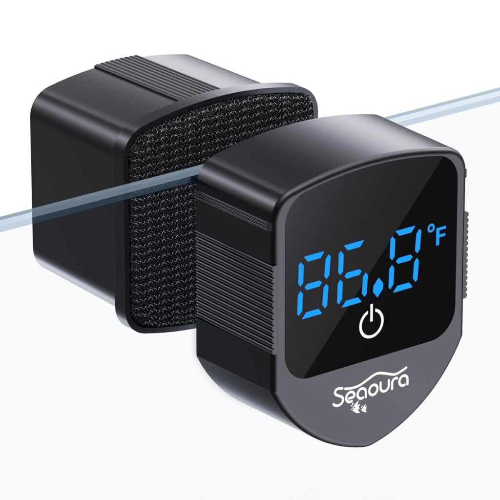 2-in-1 Aquarium Magnetic Cleaner with Digital Aquariums Thermometer
.