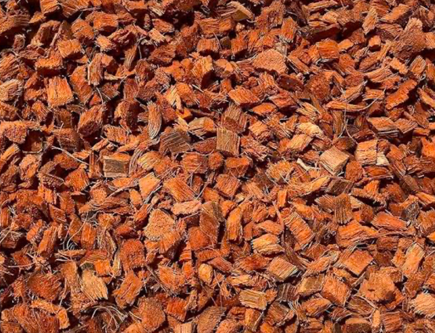 A close up of Orchid Bark laid out.