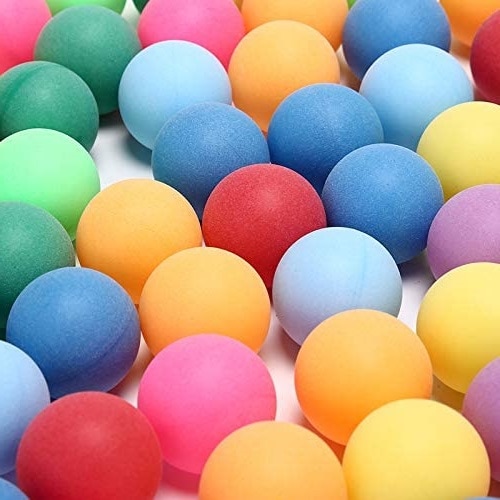 colorful ping pong balls