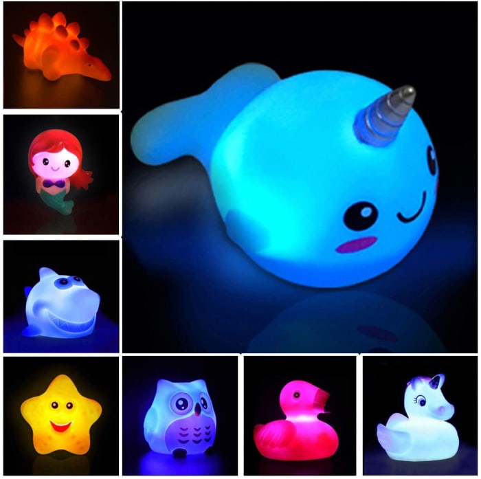 glowing bath toys