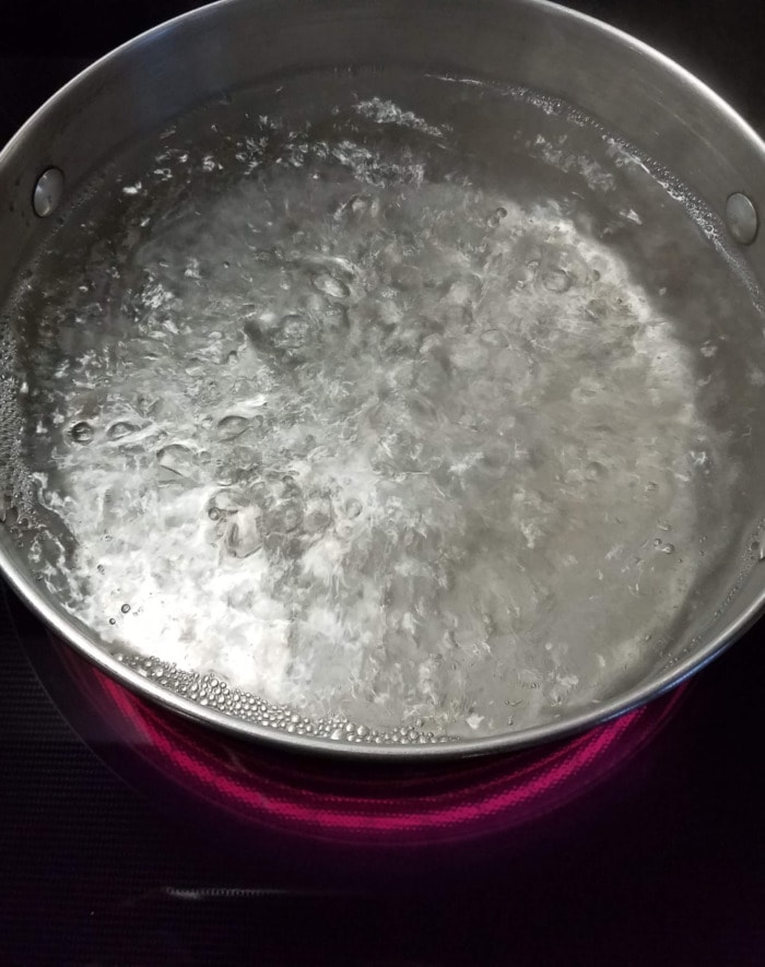 boiling water