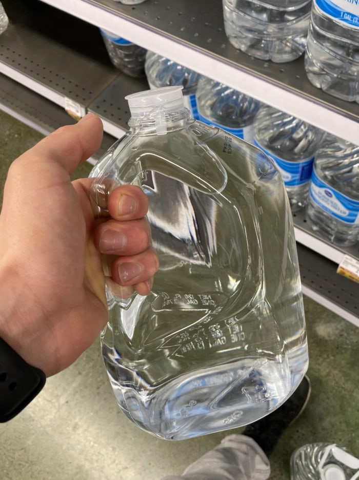 bottled spring water