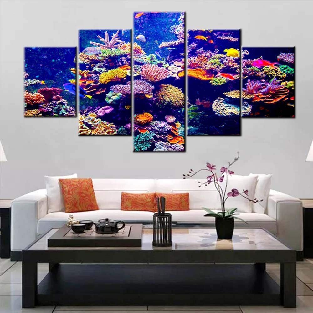 Ocean Themed Multi Panel Printed Canvas.