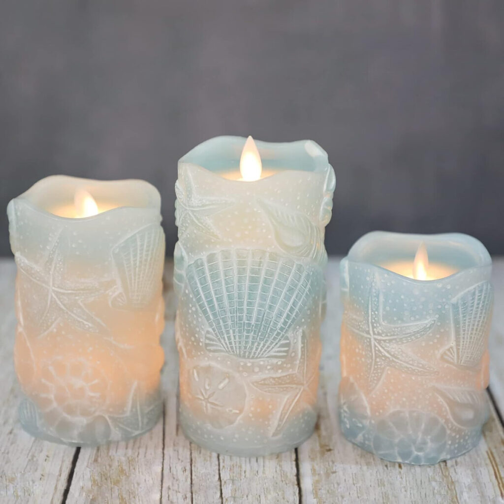 Ocean themed candles.