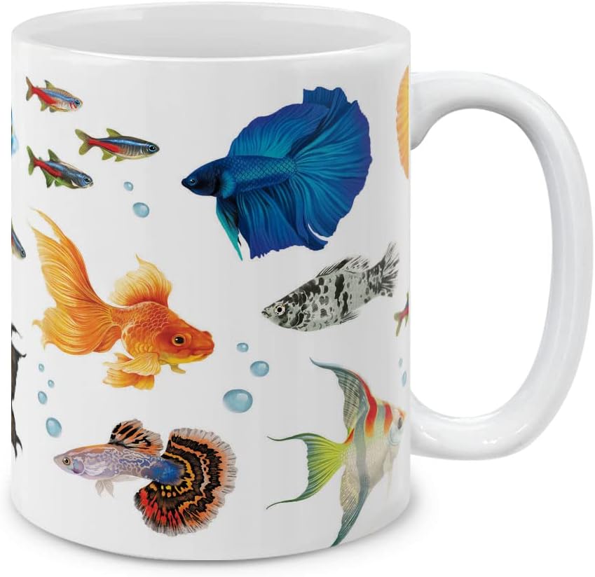 Fresh Water Aquarium Fish Ceramic Mug (R).