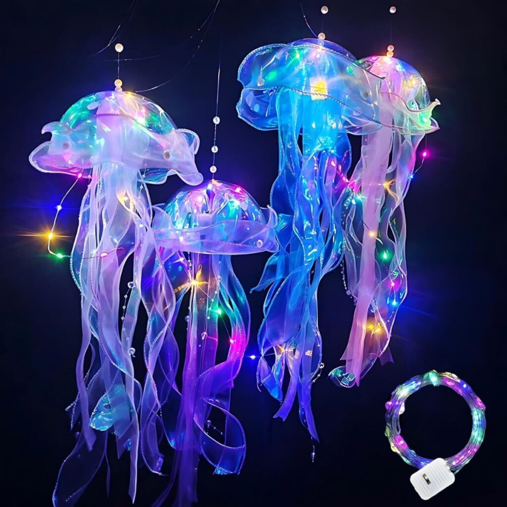 Hanging Colorful Jellyfish Lanterns (R).