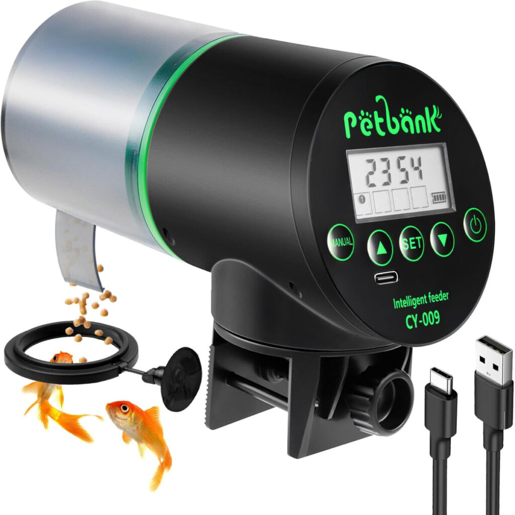 Rechargeable Automatic Fish Feeder.