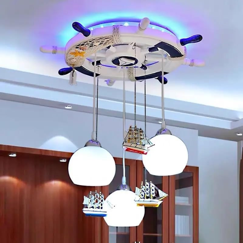 A nautical themed ceiling light.