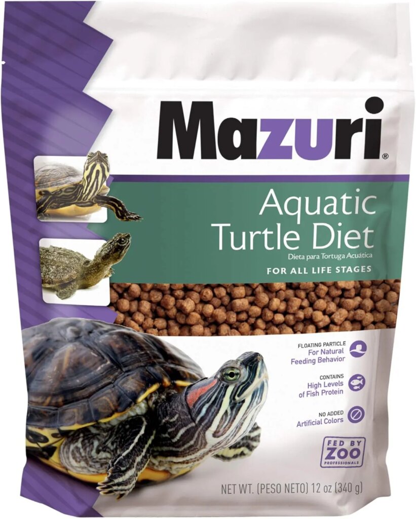 Commercial turtle pellets by Mazuri 
Found On Amazon